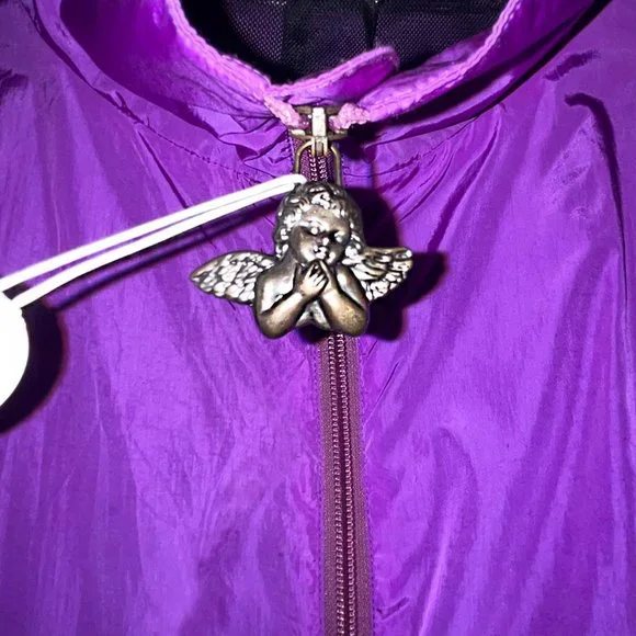 VETEMENTS 2019 Purple Angel Pendant Windbreaker Jacket
